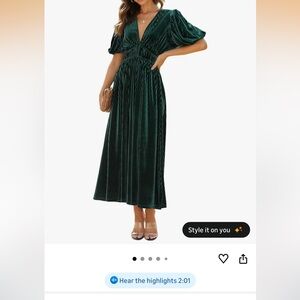 MAXIGERUI VELOUR DRESS